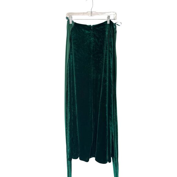 Revelry Emerald Formal Micah Convertible Velvet Bridesmaid Maxi Dress Size Small - Picture 4 of 7